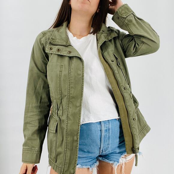 Madewell green army cargo Jacket - Picture 2 of 7